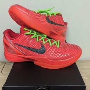 Nike Kobe 6 Protro Reverse Grinch Sneakers FV4921-600 Size 10.5M
